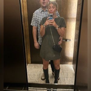 Army Green Shift Dress 🫒